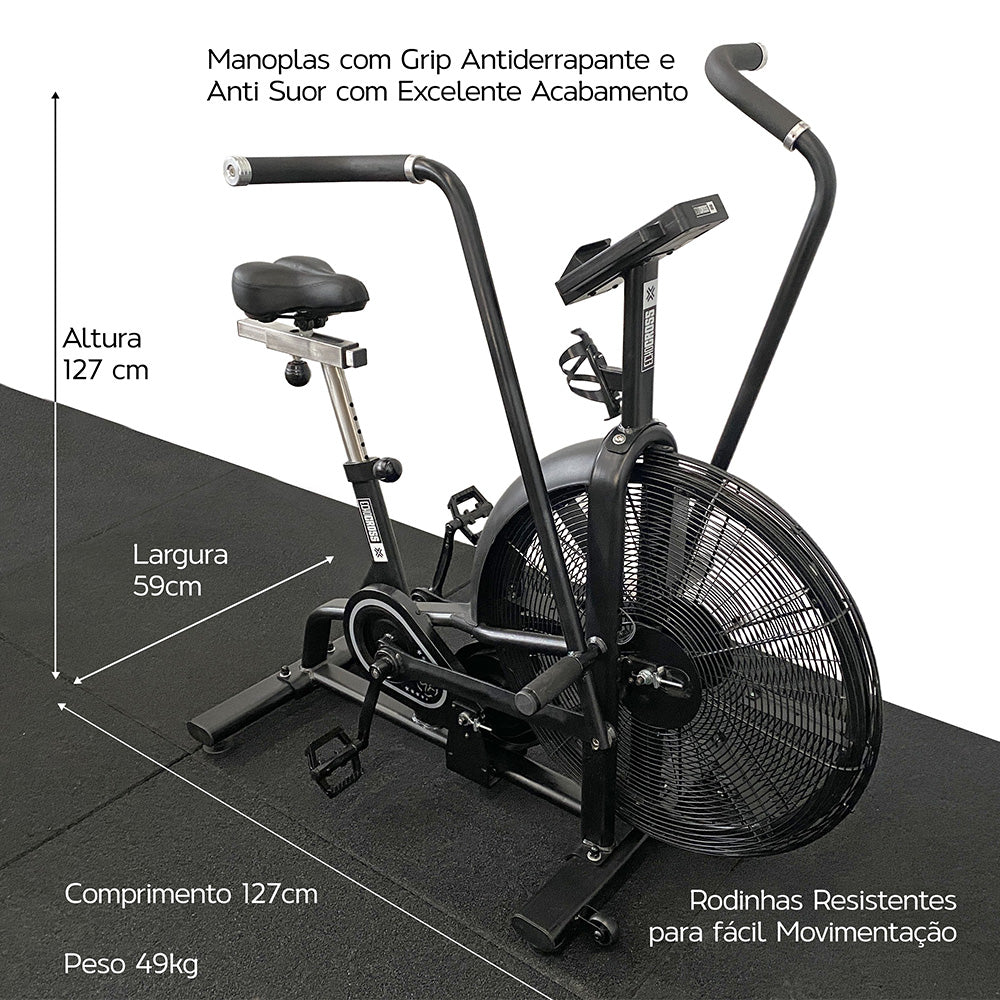 Combo Training 4: Esteira Curva + Air Bike + Brinde (Jump Box Revestida)