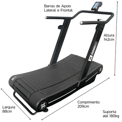 Combo Strong 4: Esteira + Air Bike + Bike Erg + Brindes (1un Barra + 3un Wall Ball 3.0)