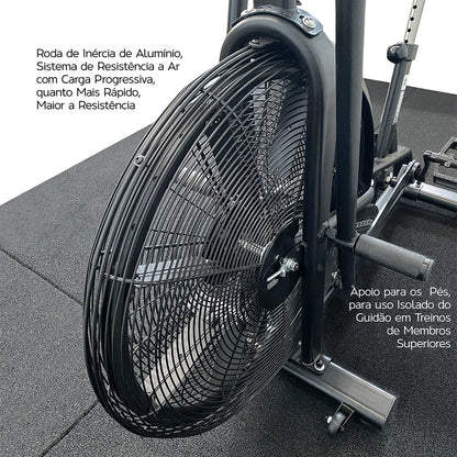 Combo Strong 3: Air Bike + Remo + Brinde (3un Wall Ball 3.0)