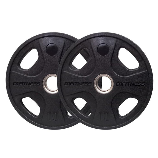 Par Anilhas Elite Emborrachada 4 Grips 10kg