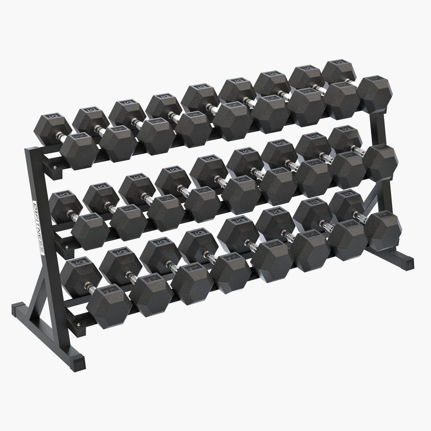 Kit Suporte Expositor Longo + Halteres (1 a 30kg)
