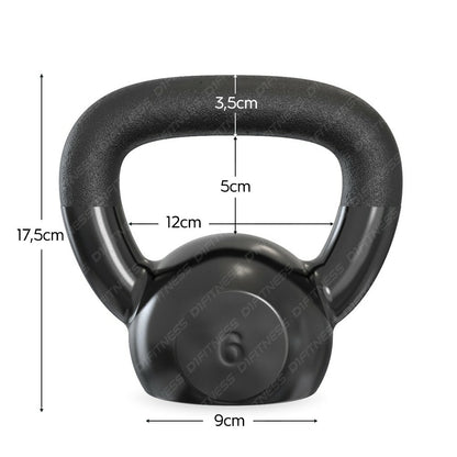 Kettlebell Emborrachado IronCast - Alça Longa