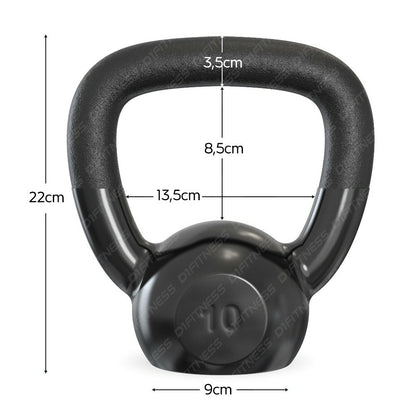 Kettlebell Emborrachado IronCast - Alça Longa