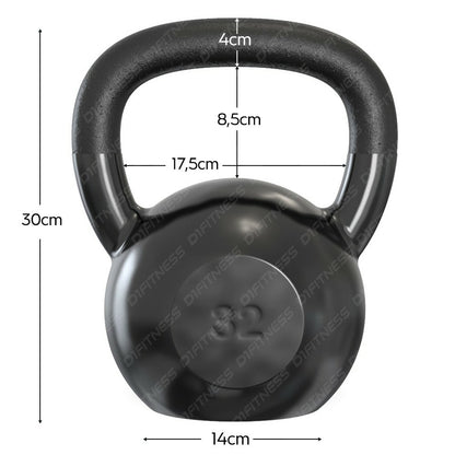 Kettlebell Emborrachado IronCast - Alça Longa