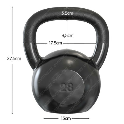 Kettlebell Emborrachado IronCast - Alça Longa