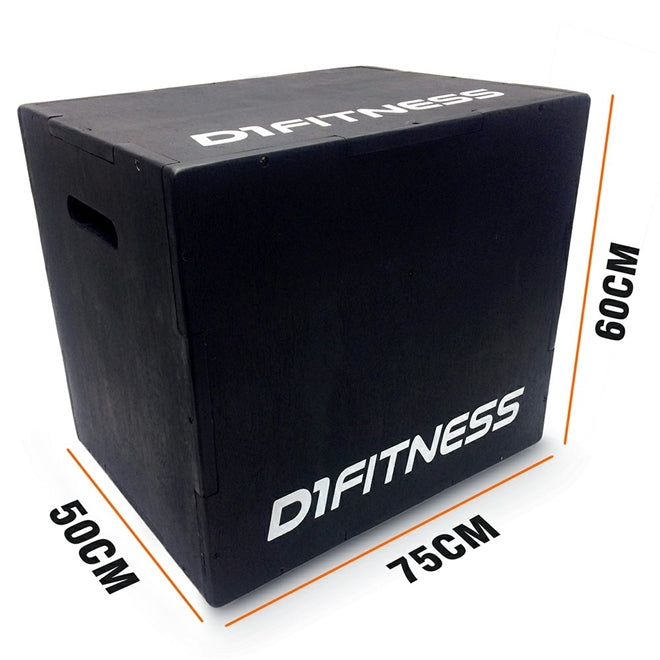 Caixa para Salto Cross Training - Plyo Box 3 em 1 - 50x60x75cm – D1Fitness